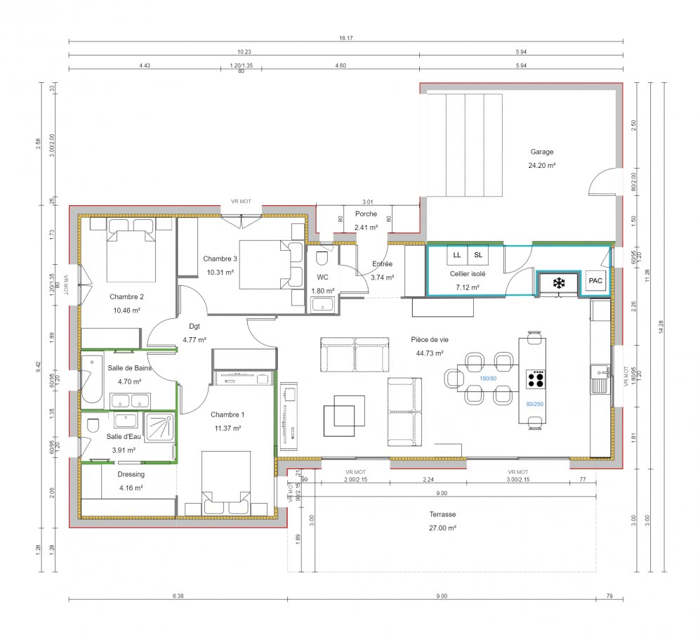 Maison à vendre, 107m², Campagne