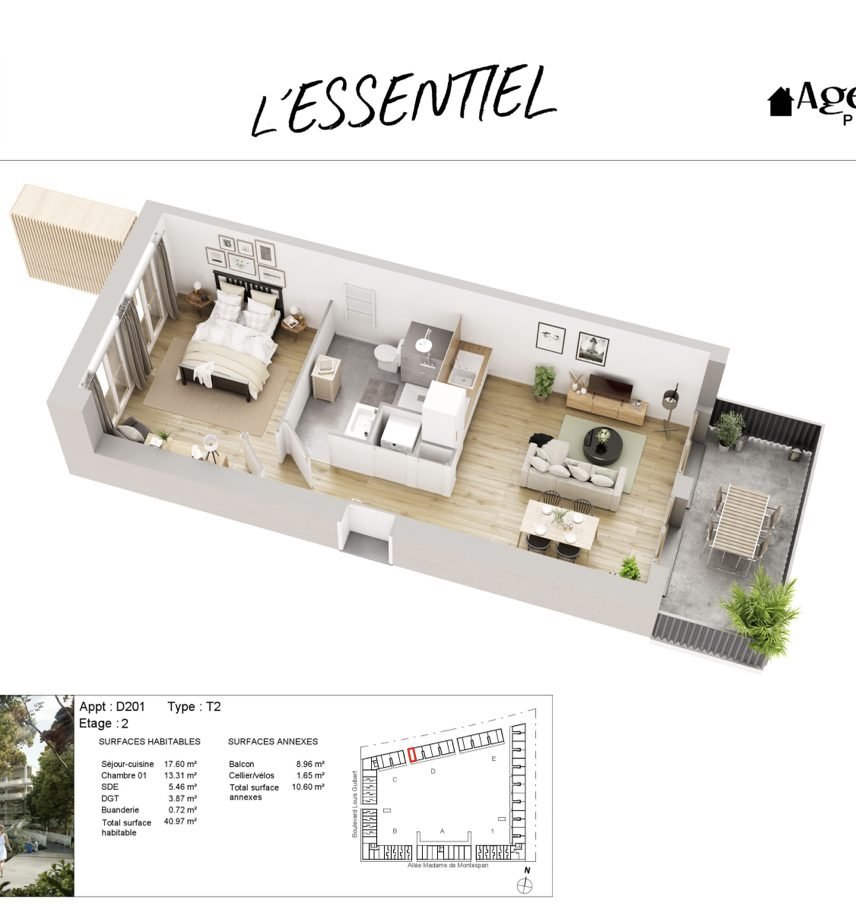 Appartement à vendre, 41m², Bussy-Saint-Georges