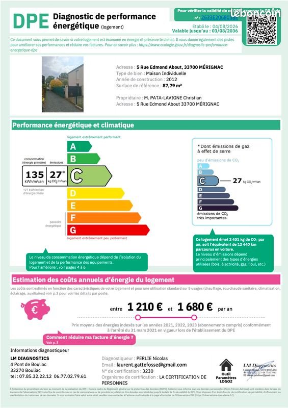 Maison à louer, 88m², Mérignac