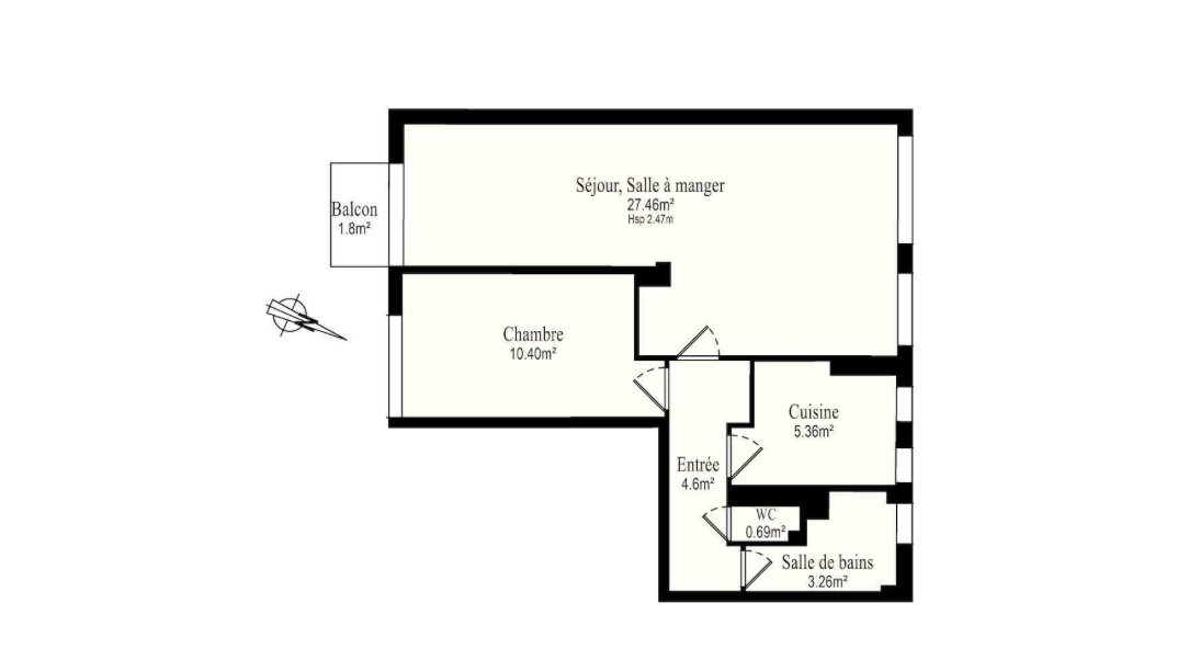 Appartement à vendre, 53m², Issy-les-Moulineaux