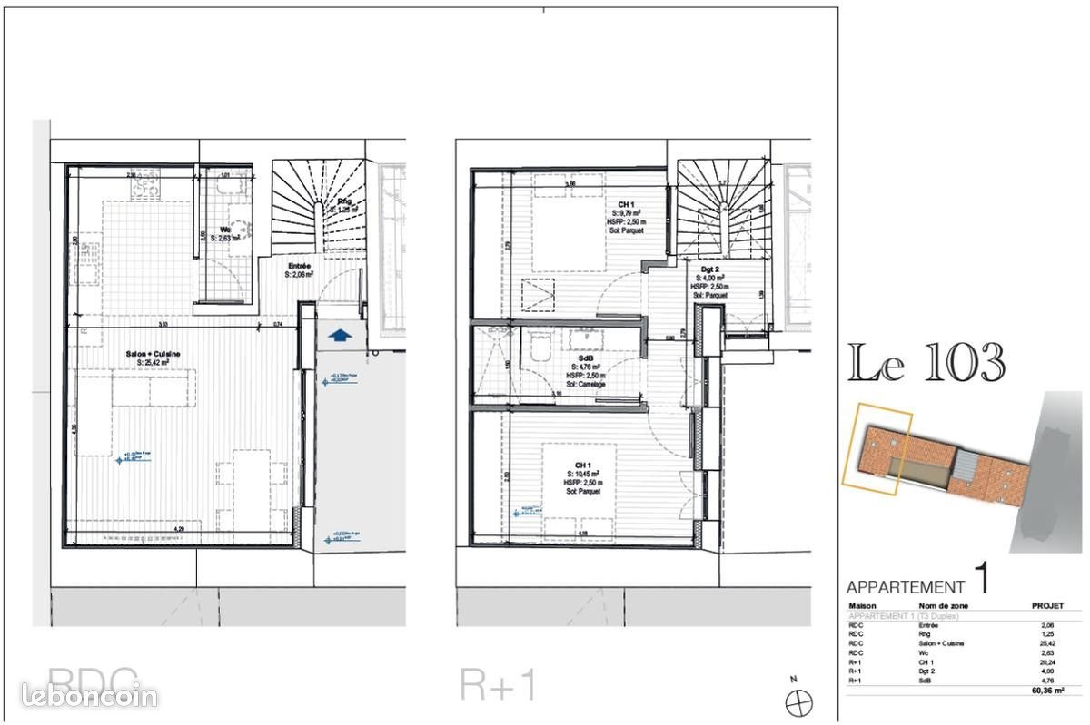 Appartement à vendre, 60m², Rochefort