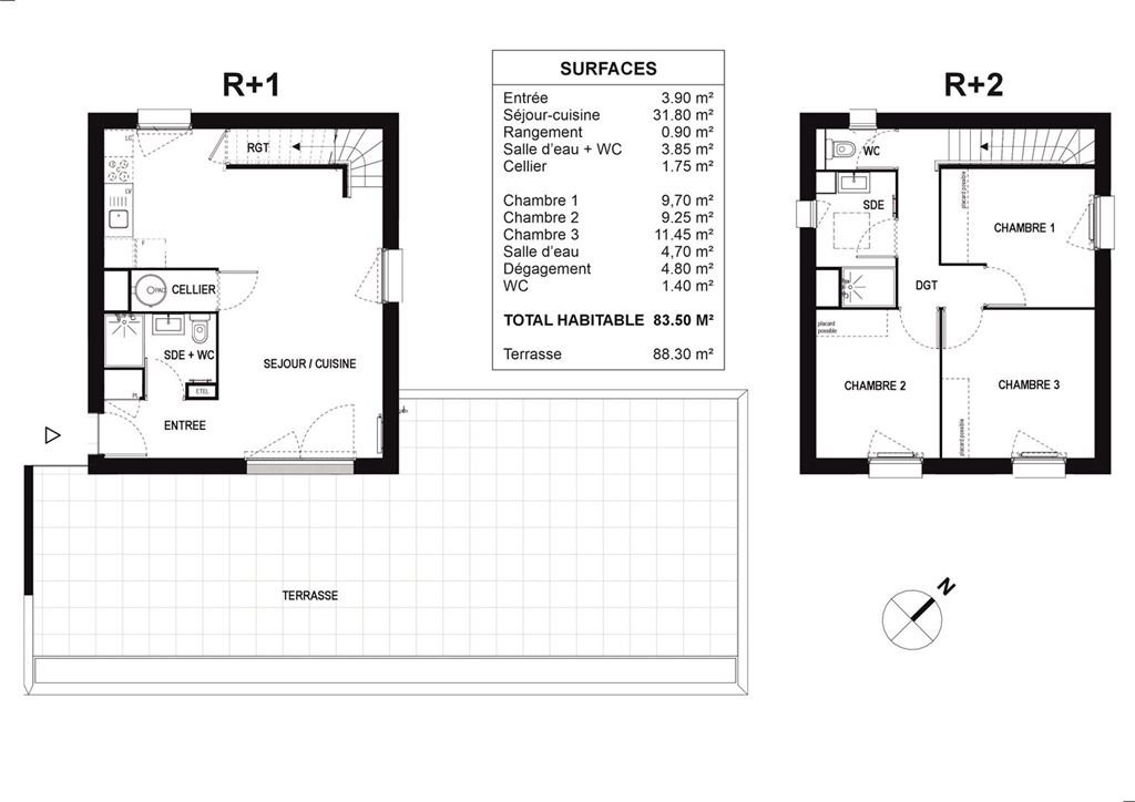 Appartement à vendre, 84m², Eysines
