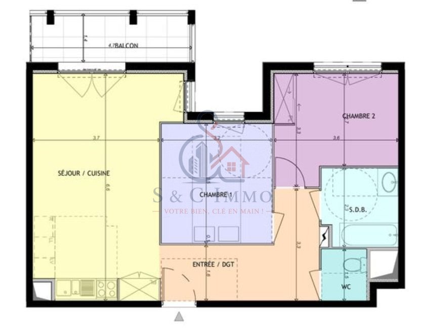 Appartement à vendre, 63m², Créteil