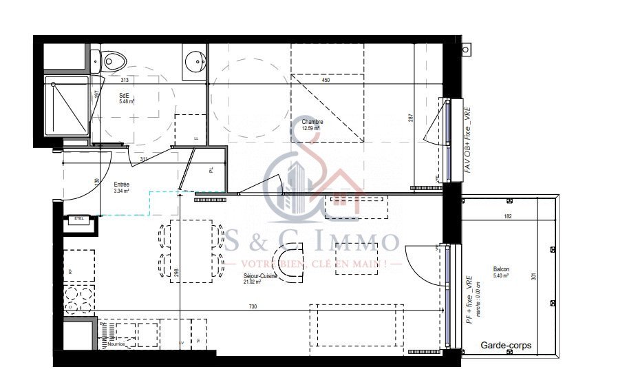 Appartement à vendre, 41m², Roubaix