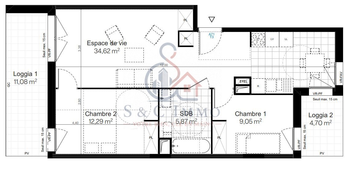Appartement à vendre, 62m², Aubervilliers