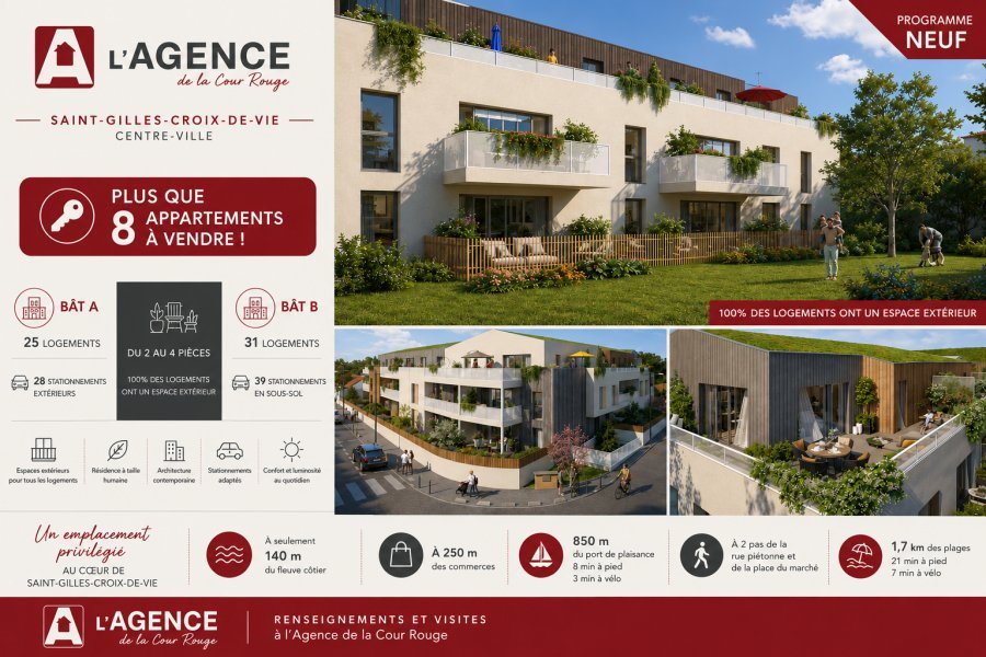 Appartement à vendre, 49m², Saint-Gilles-Croix-de-Vie