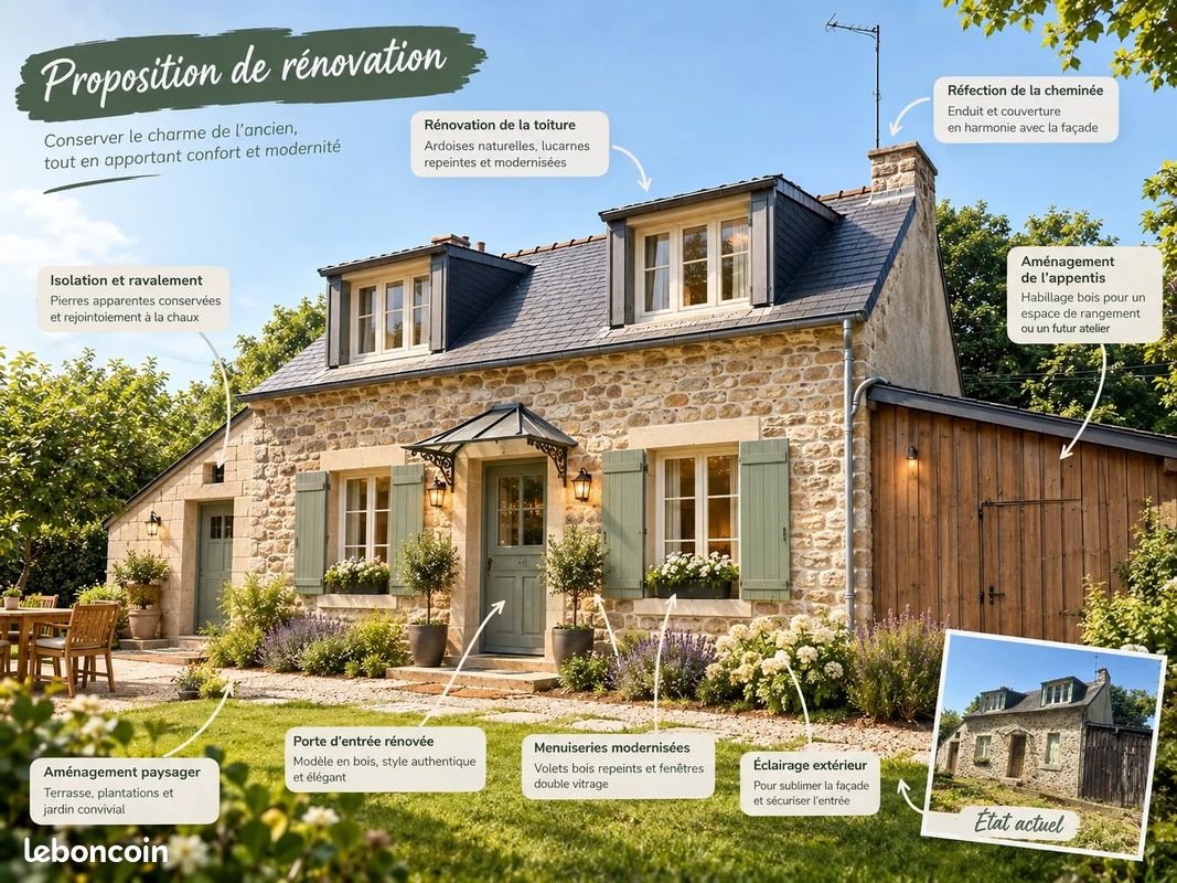 Maison à vendre, 61m², Saint-Adrien