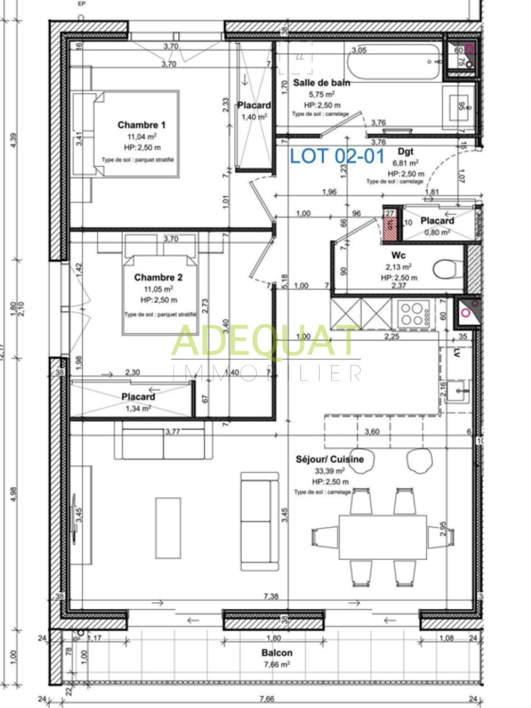 Appartement à vendre, 74m², Saint-André-le-Gaz