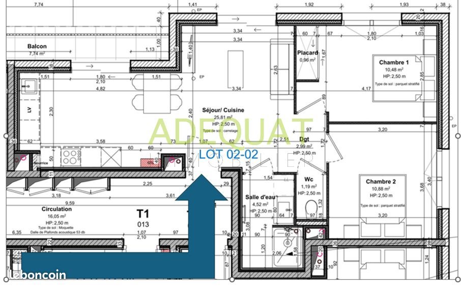 Appartement à vendre, 56m², Saint-André-le-Gaz