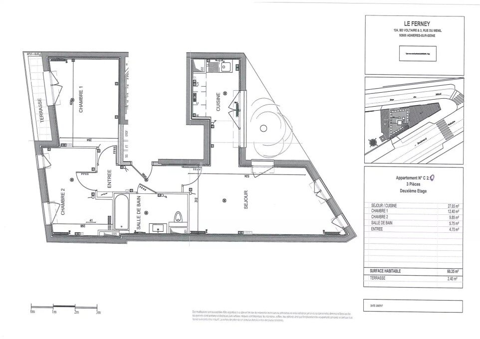 Appartement à louer, 60m², Asnières-sur-Seine