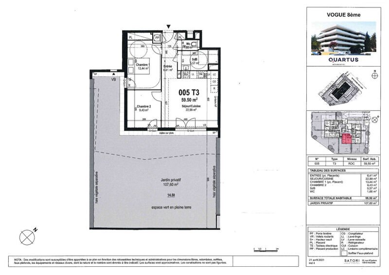 Appartement à vendre, 59m², Marseille 9ème