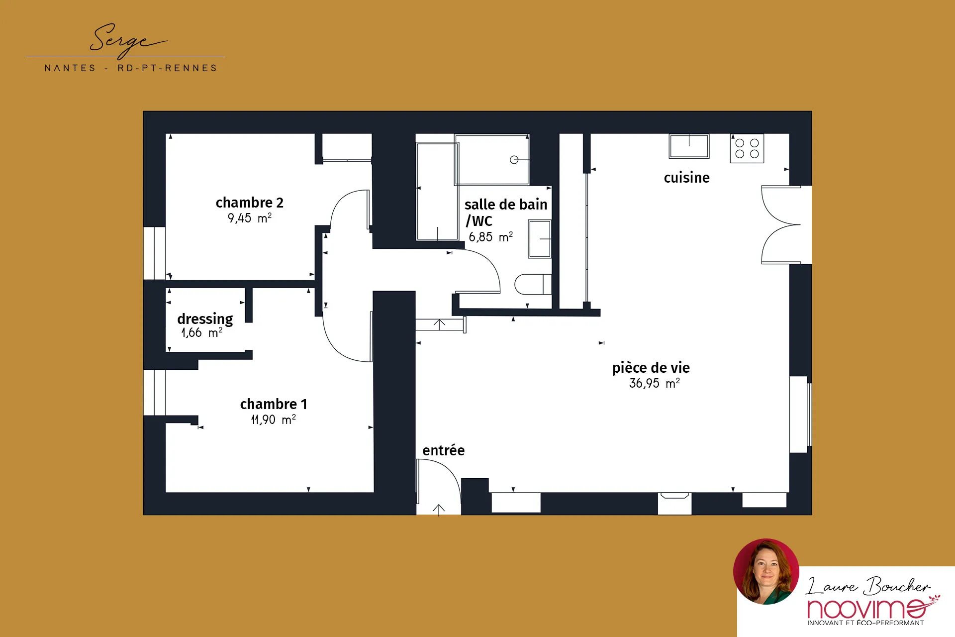 Appartement à vendre, 69m², Nantes