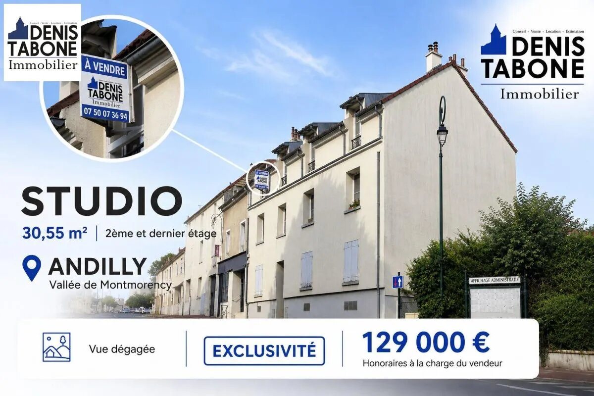 Appartement à vendre, 31m², Andilly