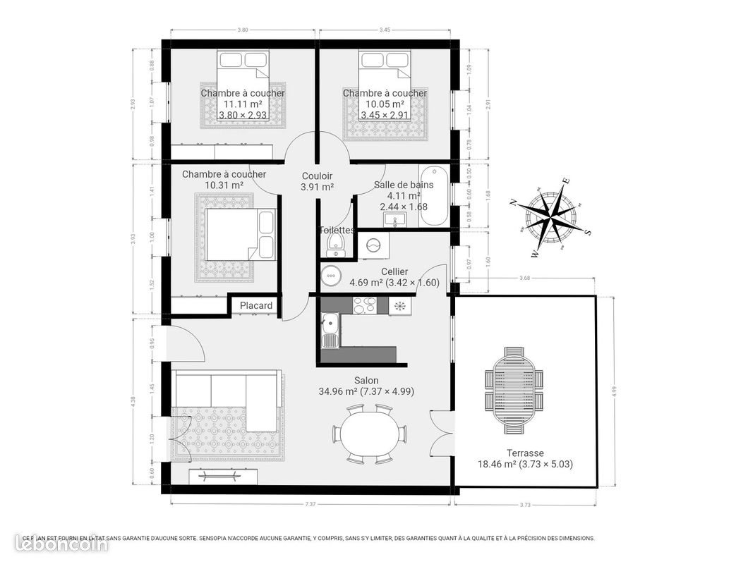 Maison à vendre, 80m², Saint-Chamassy