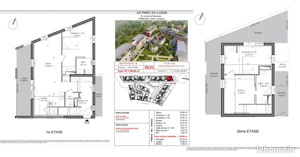 Appartement à vendre, 89m², Rubelles