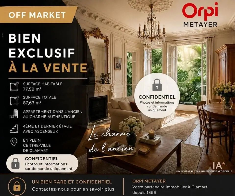 Appartement à vendre, 87m², Clamart