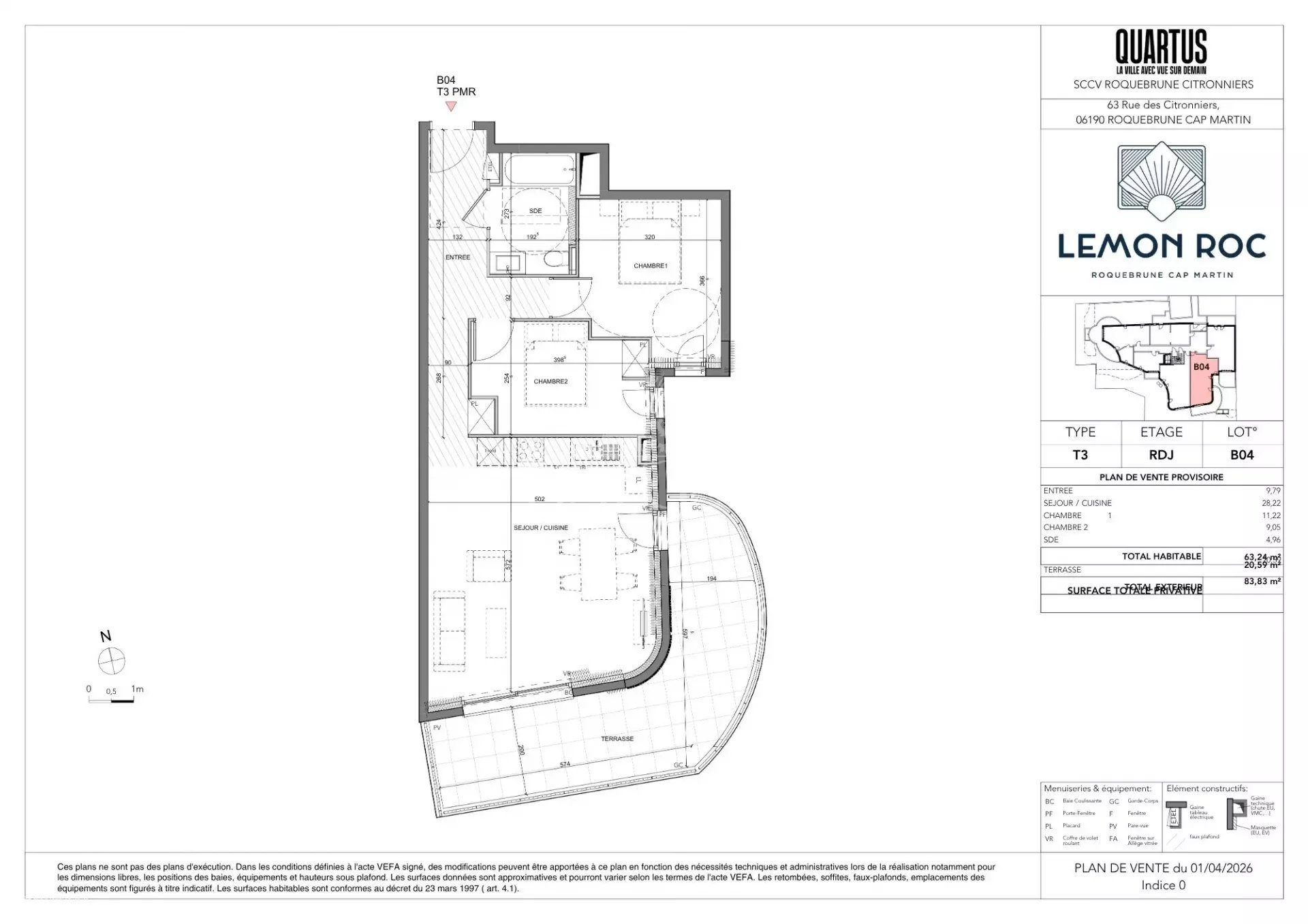 Appartement à vendre, 63m², Roquebrune-Cap-Martin