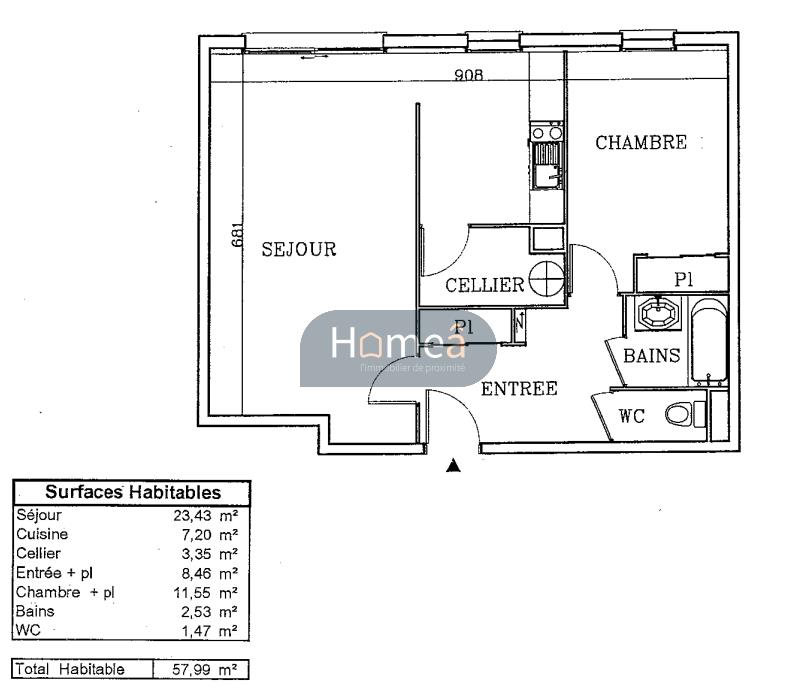 Appartement à vendre, 58m², Abbeville
