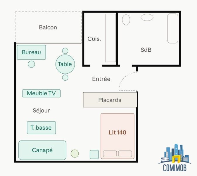 Appartement à vendre, 33m², Courbevoie