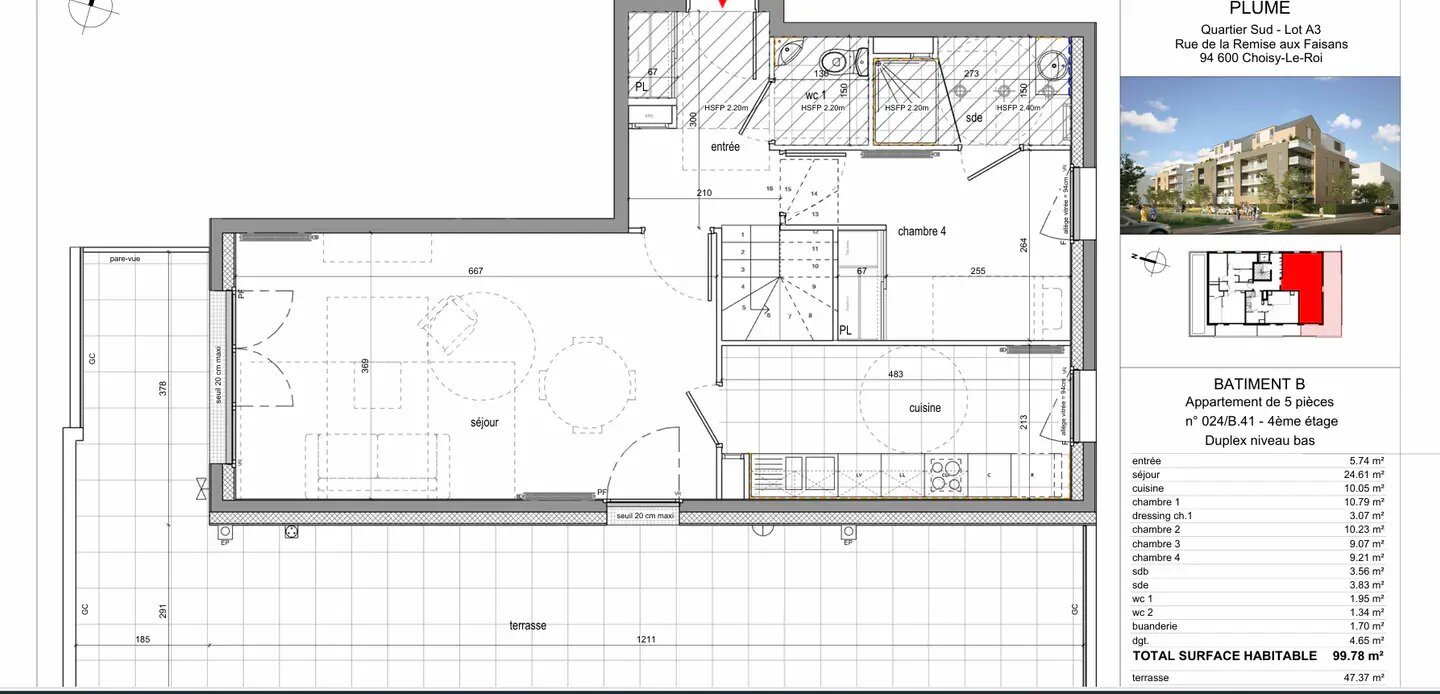 Appartement à louer, 99m², Choisy-le-Roi