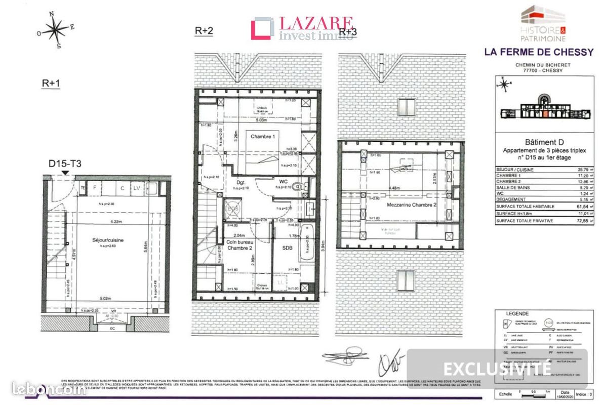 Appartement à vendre, 61m², Chessy