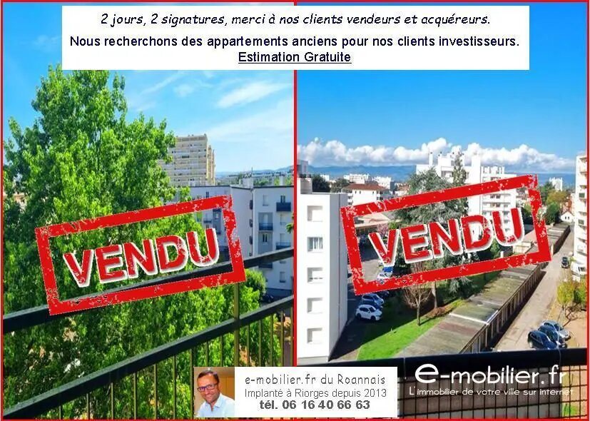 Appartement à vendre, 53m², Roanne