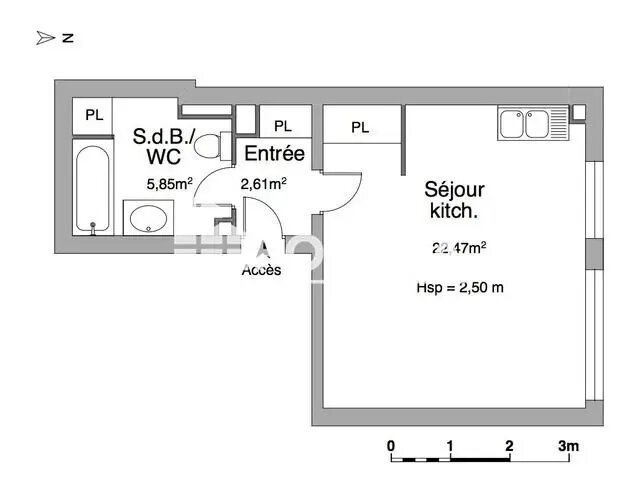 Appartement à louer, 30m², Sceaux