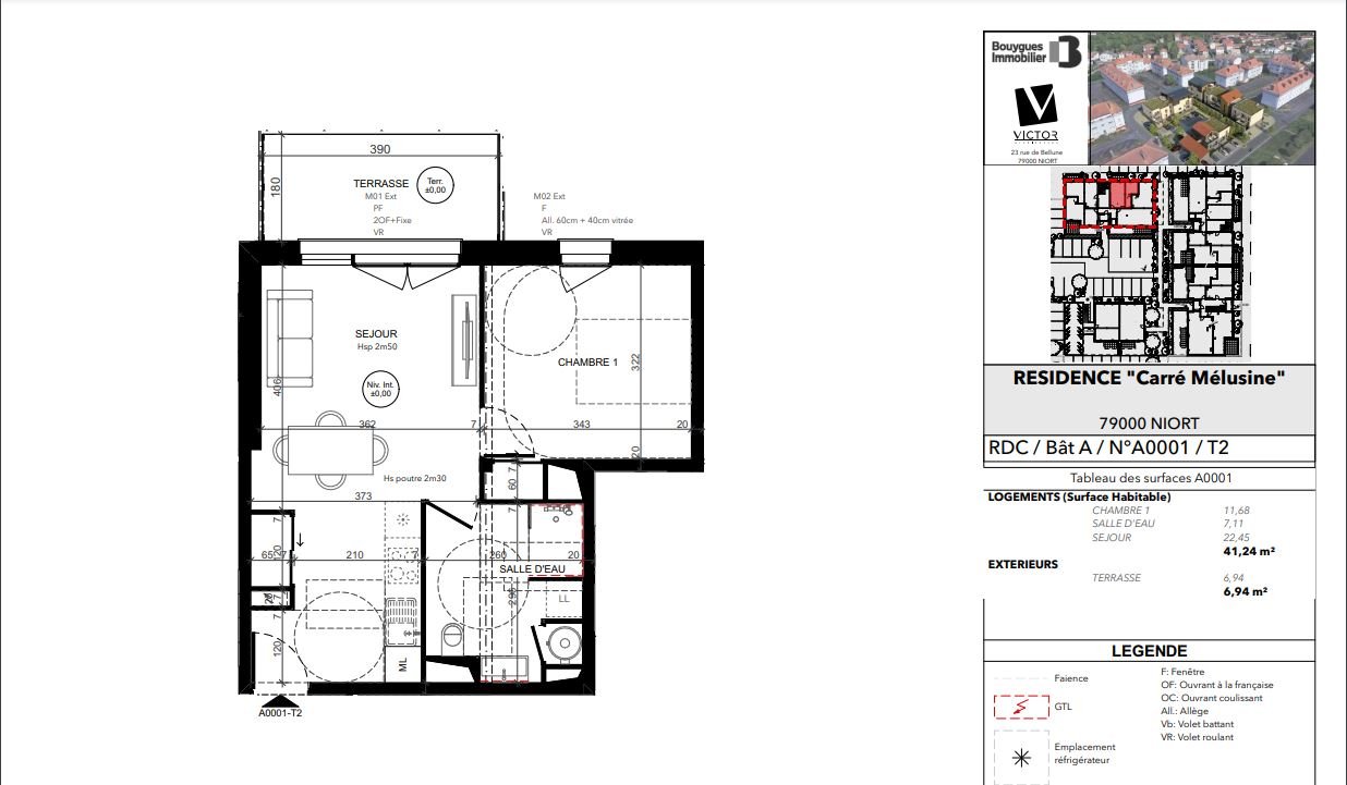 Appartement à vendre, 41m², Niort