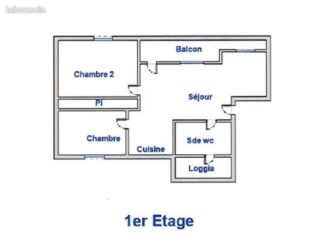 Appartement à louer, 57m², Fontaine