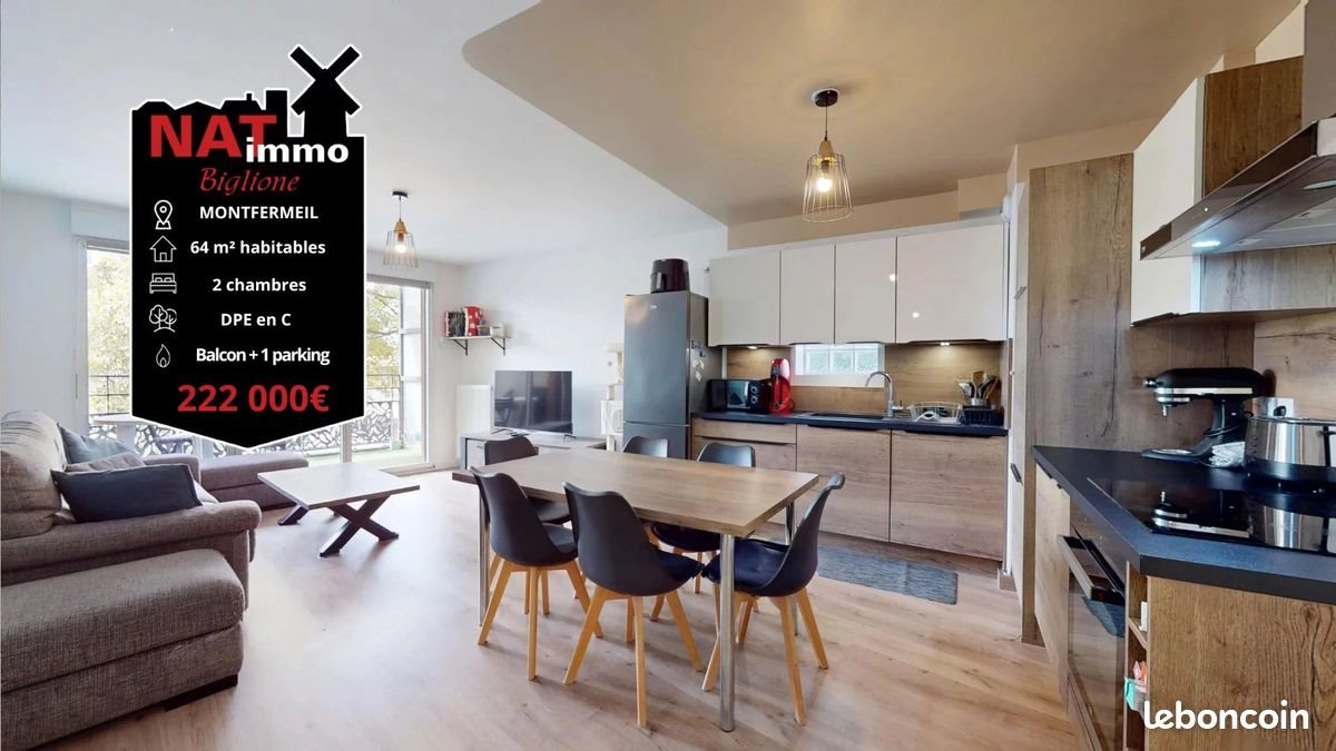 Appartement à vendre, 64m², Montfermeil