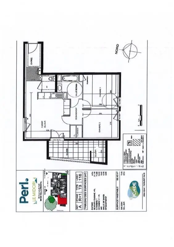 Appartement à louer, 58m², Villeurbanne