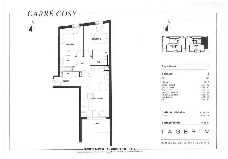 Appartement à louer, 67m², Cenon
