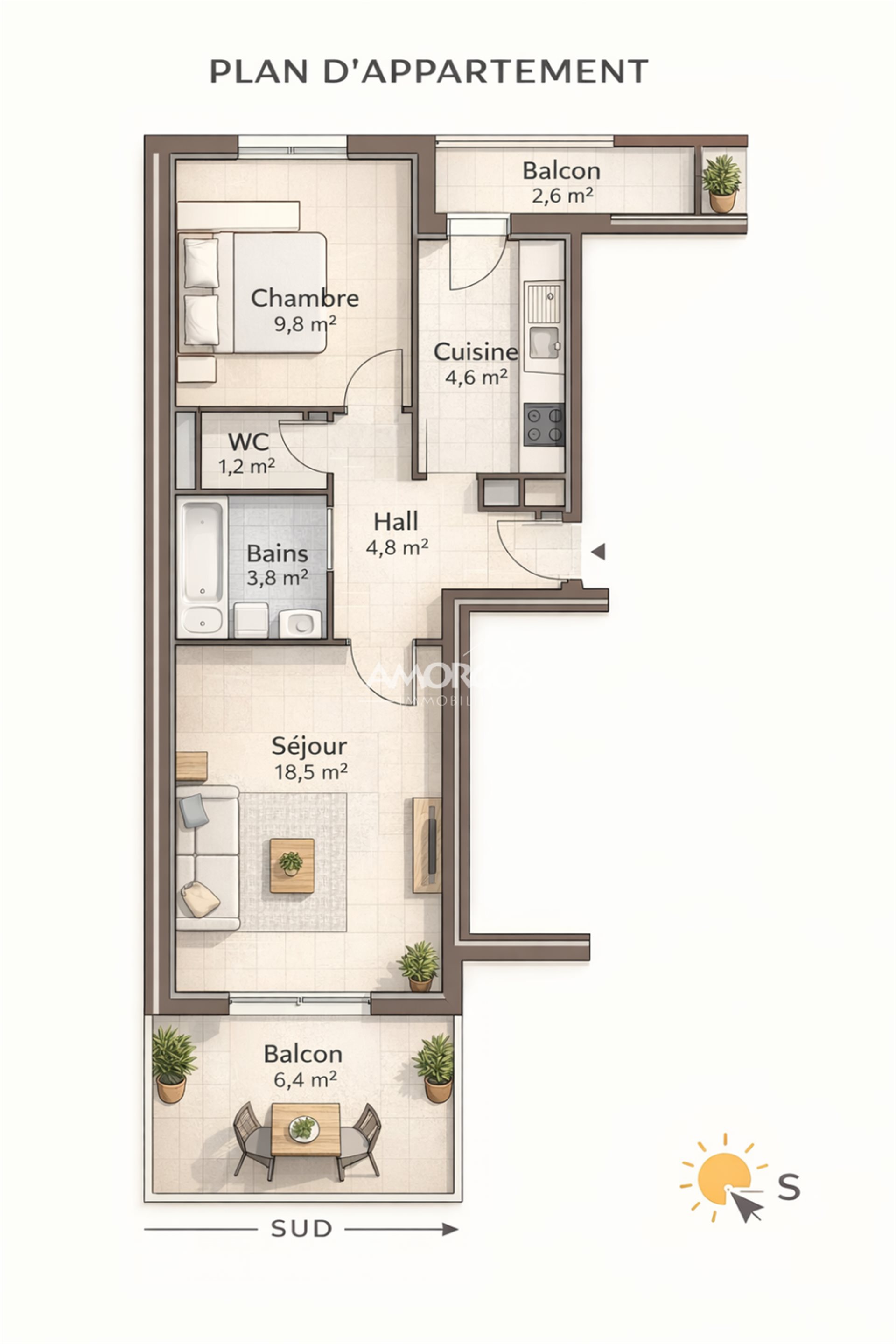 Appartement à vendre, 45m², Sanary-sur-Mer