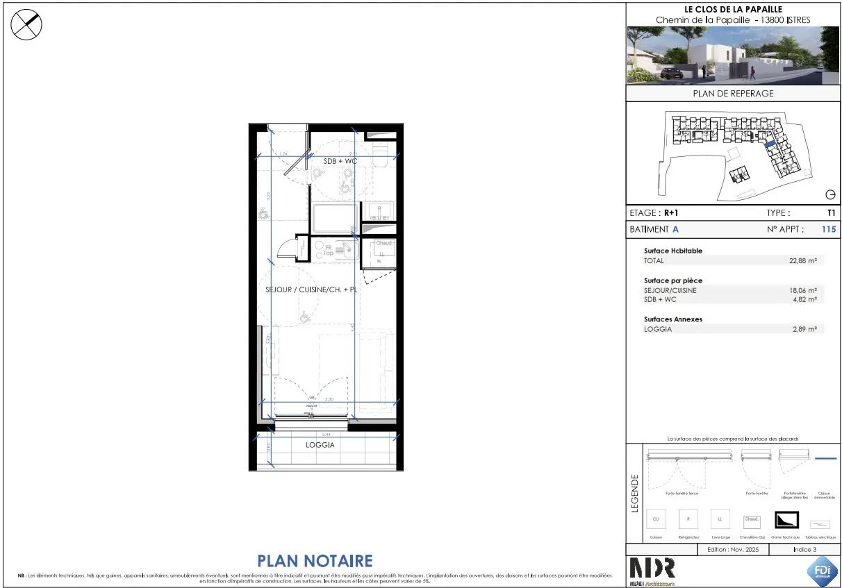 Appartement à louer, 22m², Istres