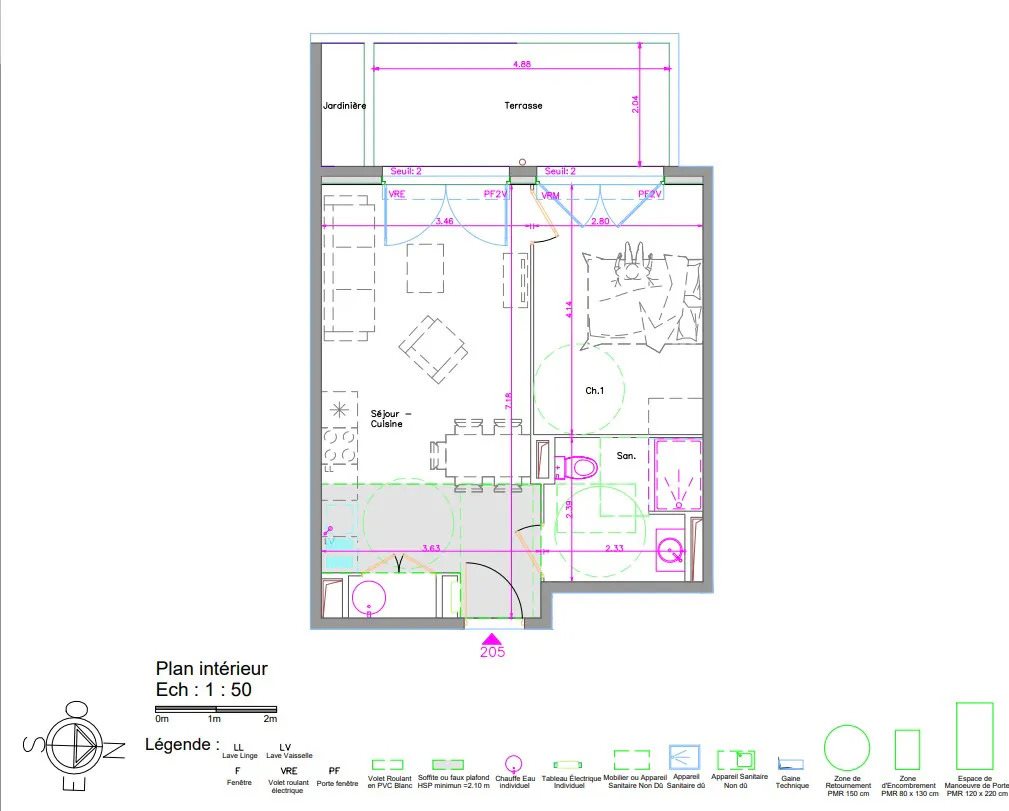 Appartement à louer, 41m², Istres