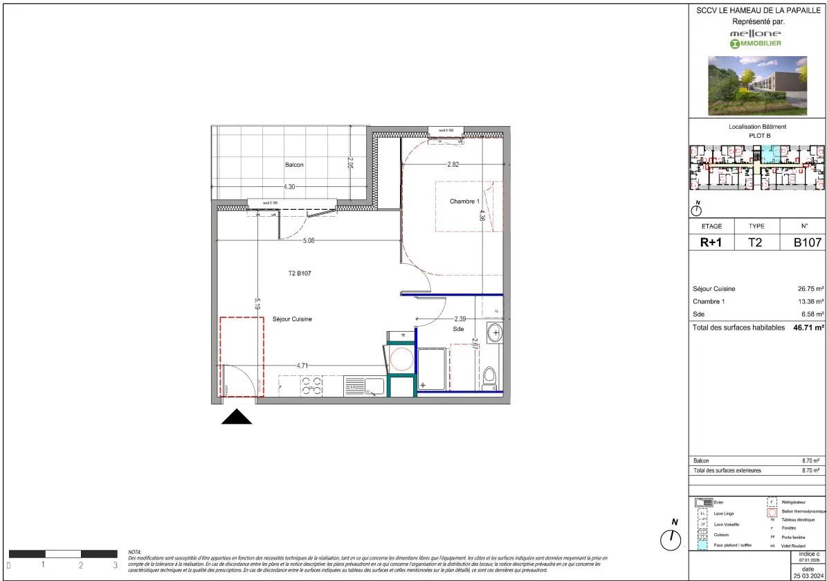 Appartement à louer, 46m², Istres