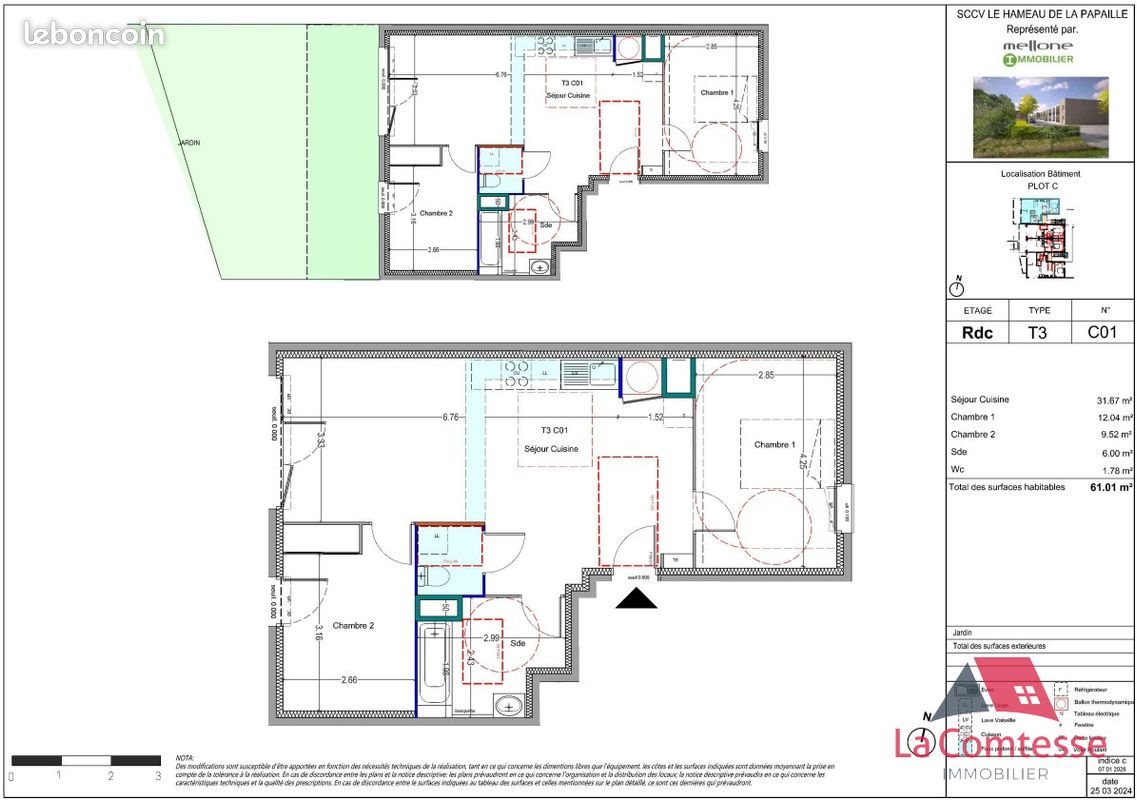 Appartement à louer, 61m², Istres