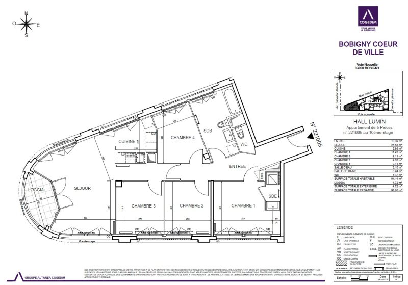 Appartement à louer, 94m², Bobigny
