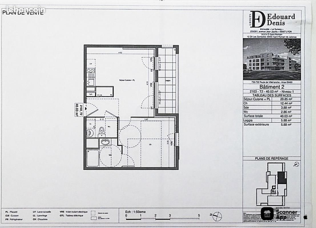 Appartement à louer, 40m², Anse