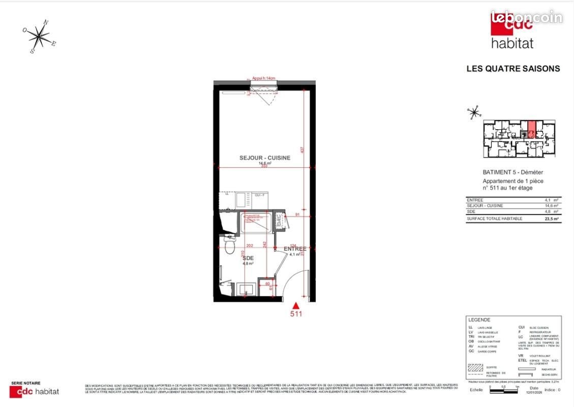 Appartement à louer, 23m², Mulhouse