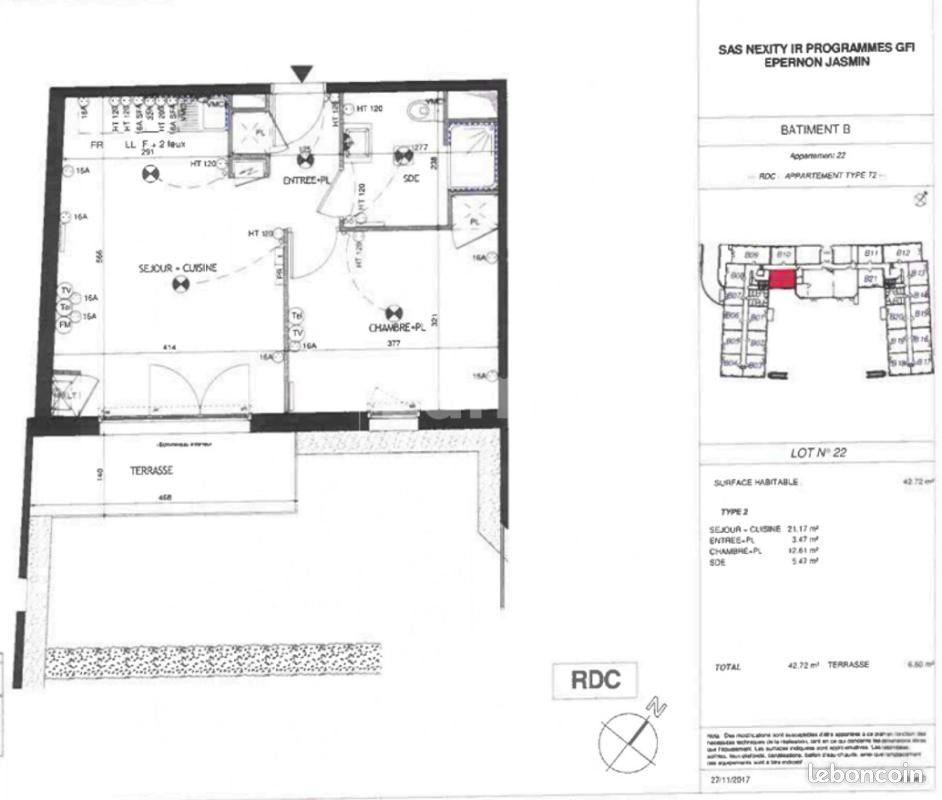 Appartement à louer, 42m², Epernon