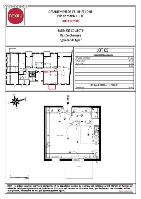 Appartement à louer, 32m², Mainvilliers