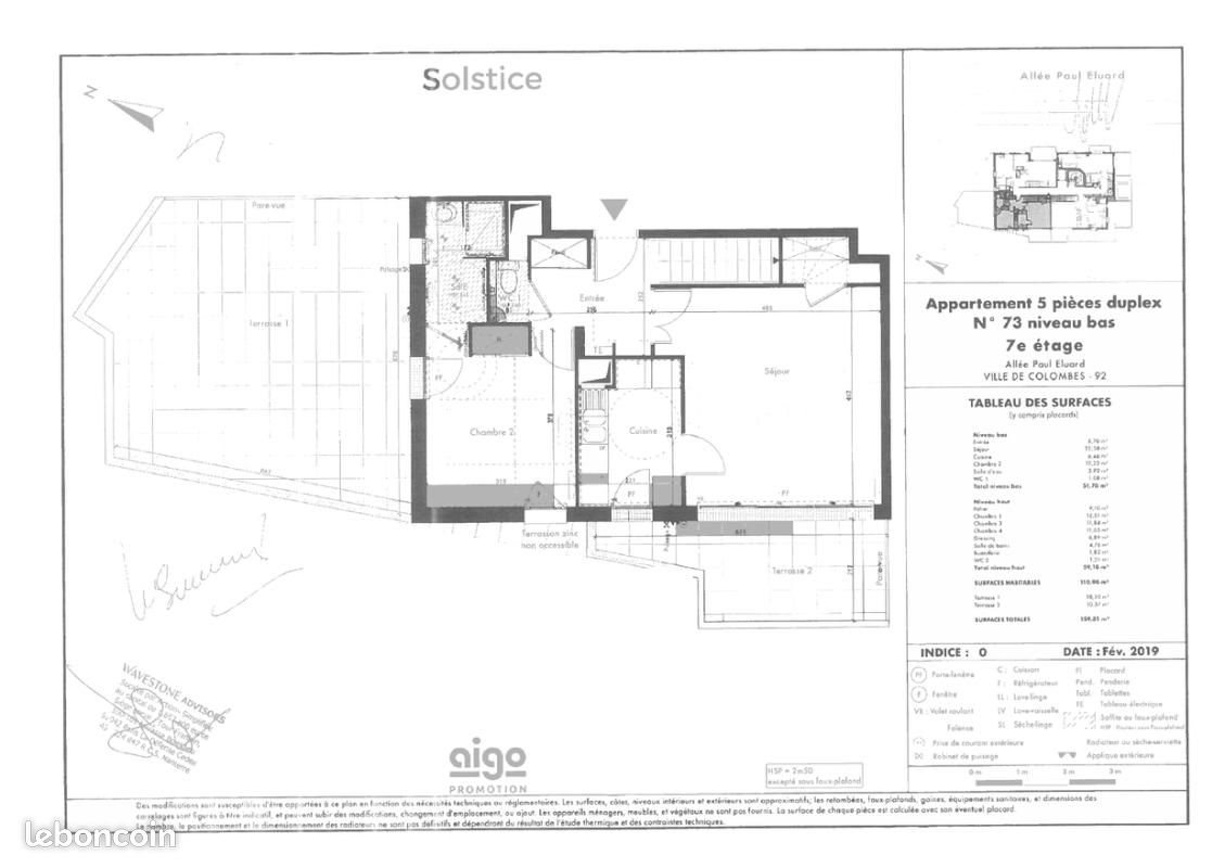 Appartement à louer, 107m², Colombes