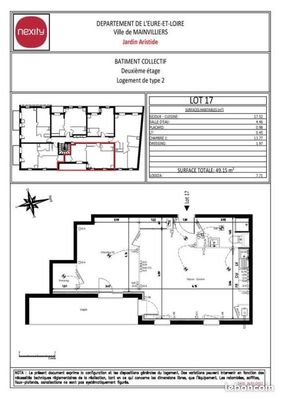 Appartement à louer, 49m², Mainvilliers
