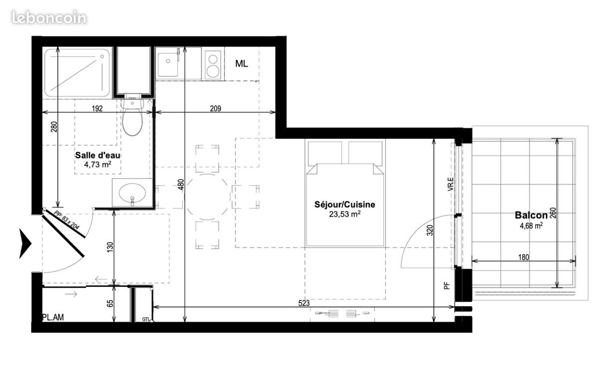 Appartement à louer, 28m², Dijon