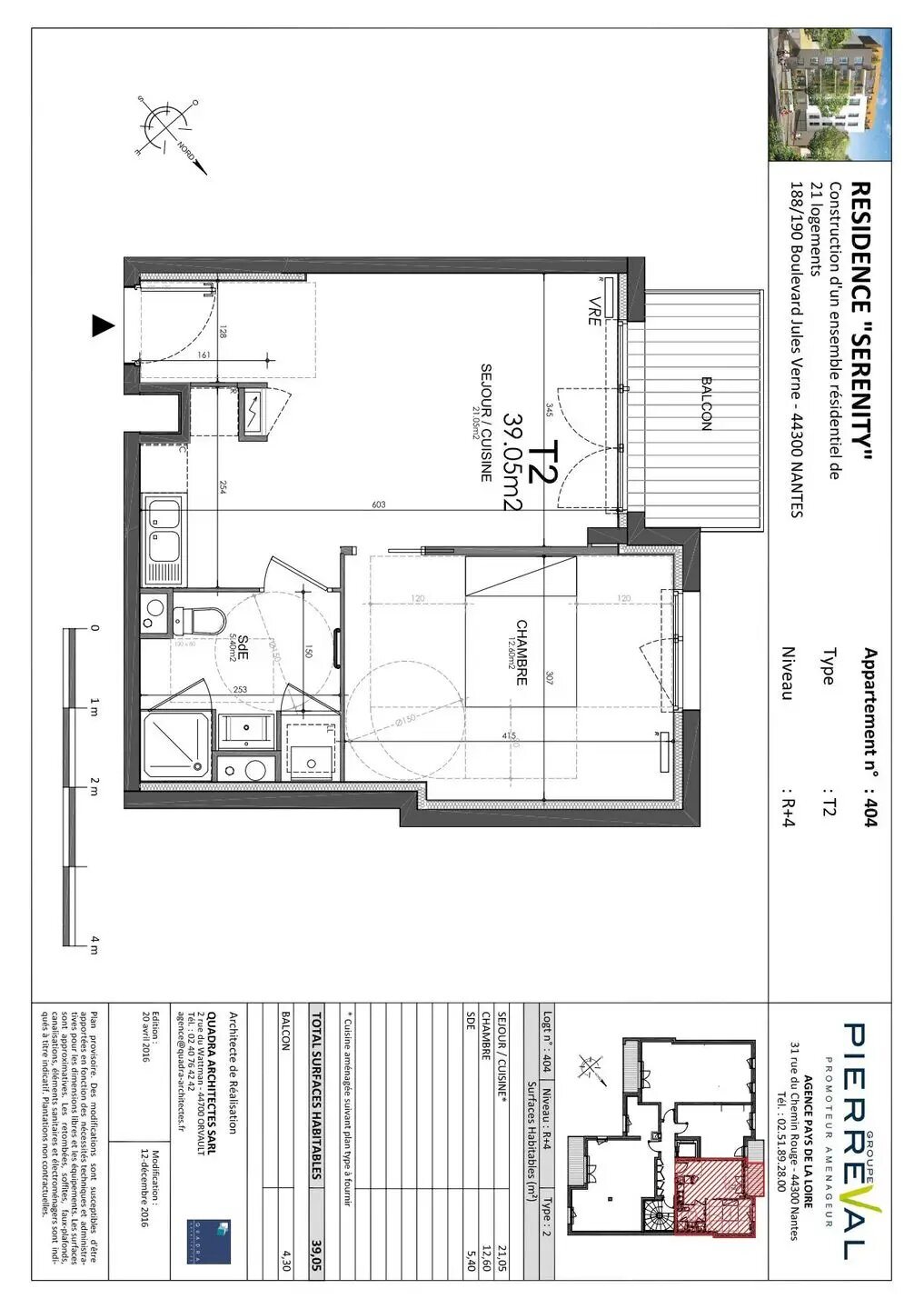 Appartement à louer, 39m², Nantes