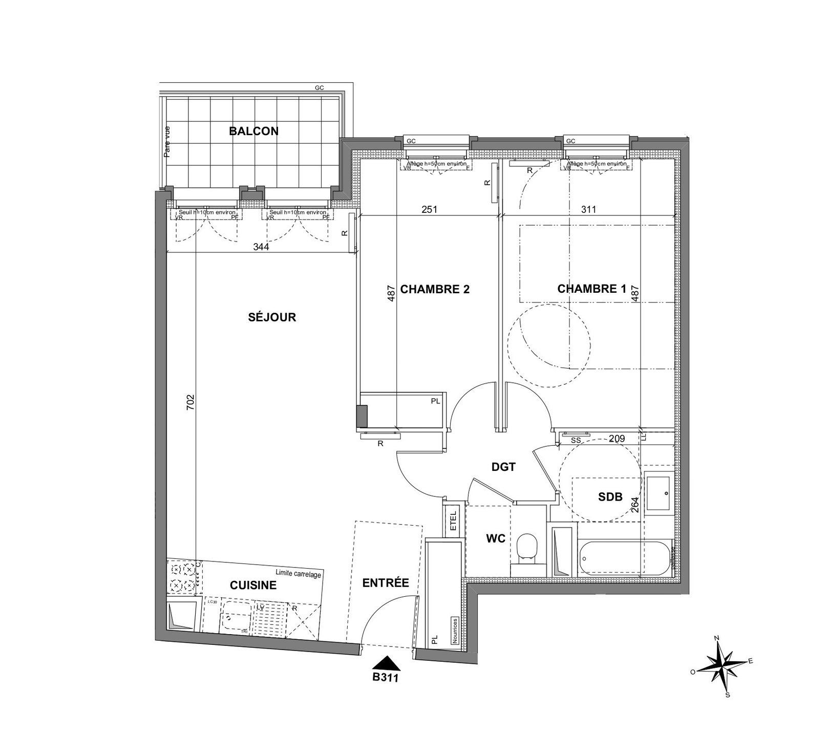 Appartement à vendre, 70m², Clamart