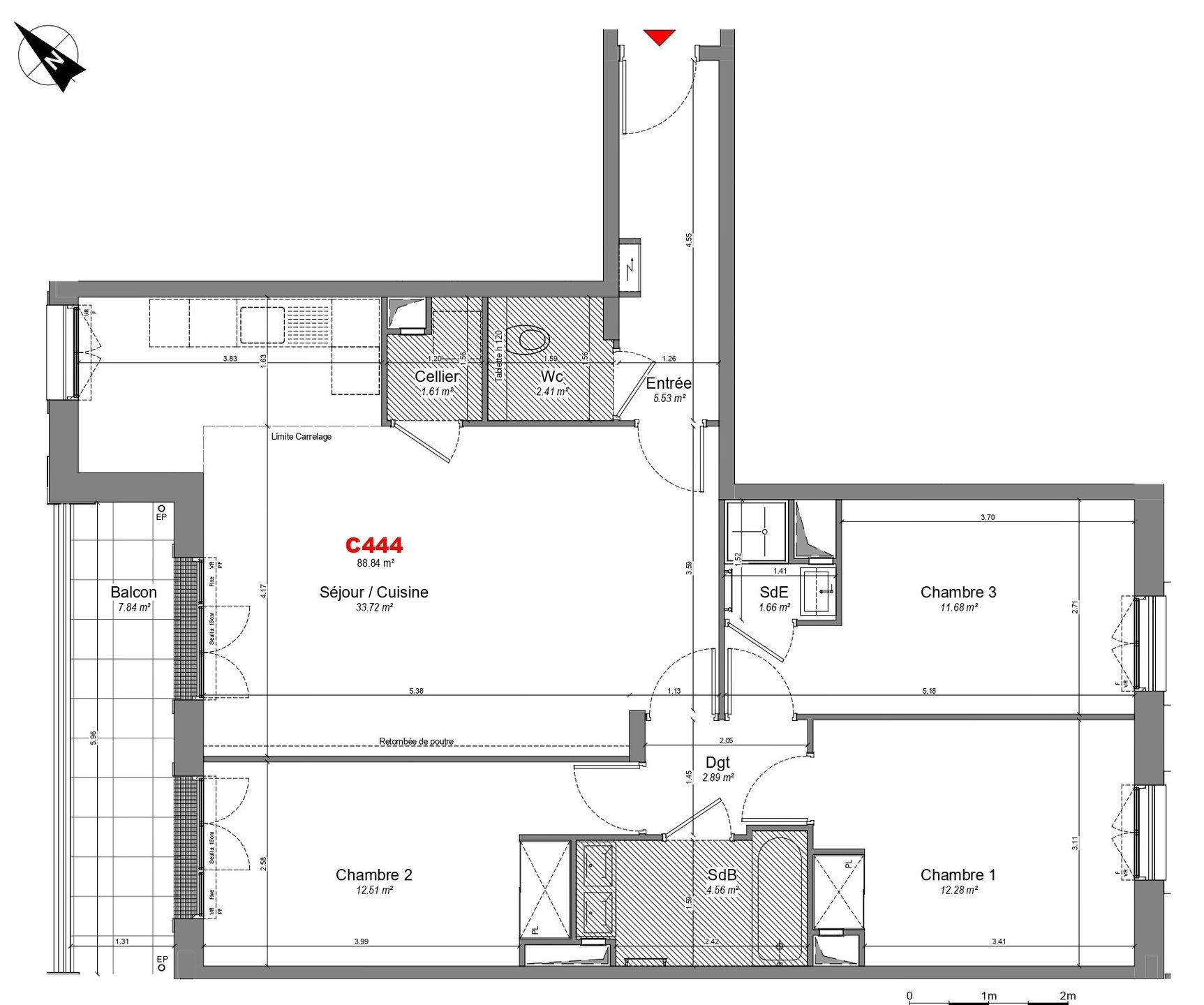 Appartement à vendre, 89m², Clamart