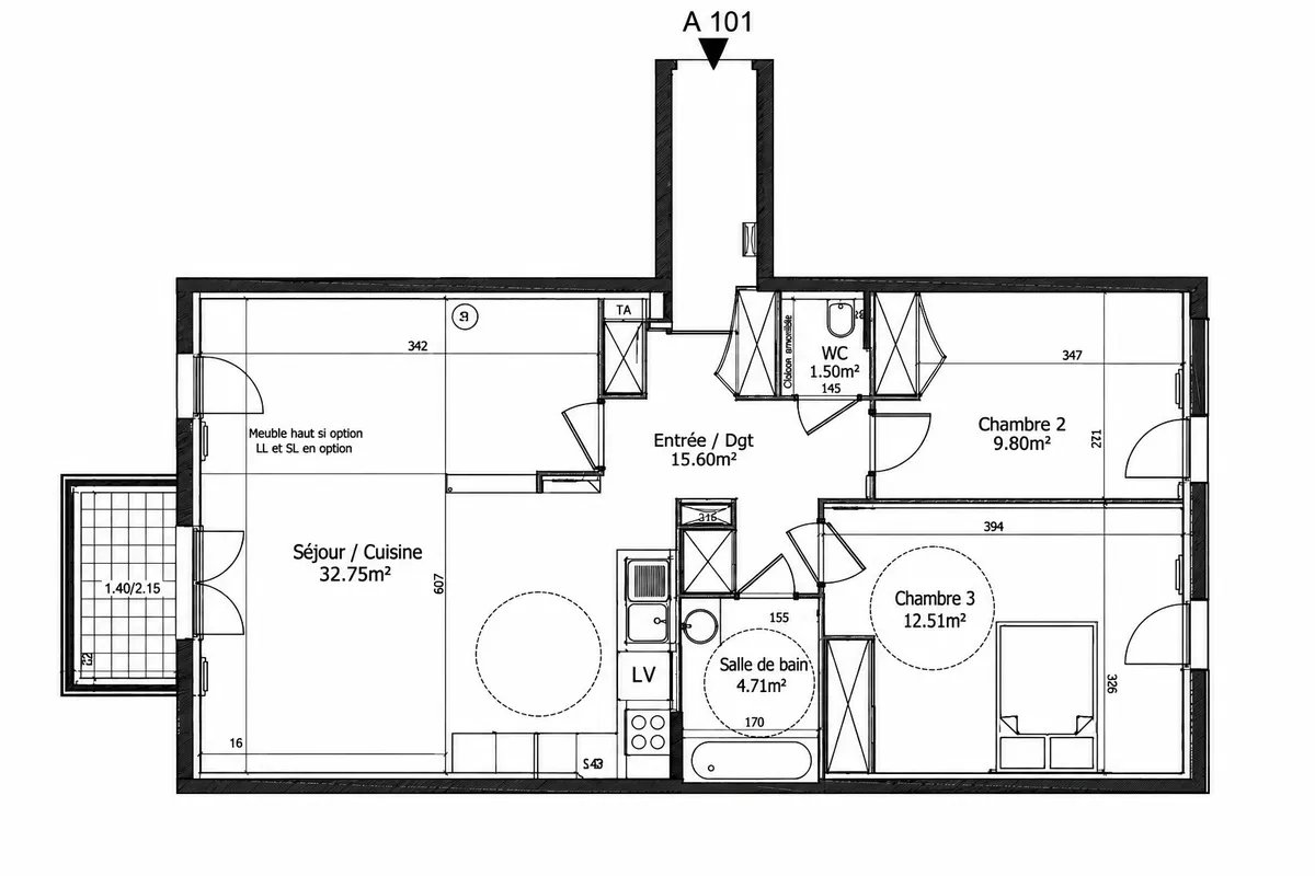 Appartement à louer, 76m², Noisy-le-Grand