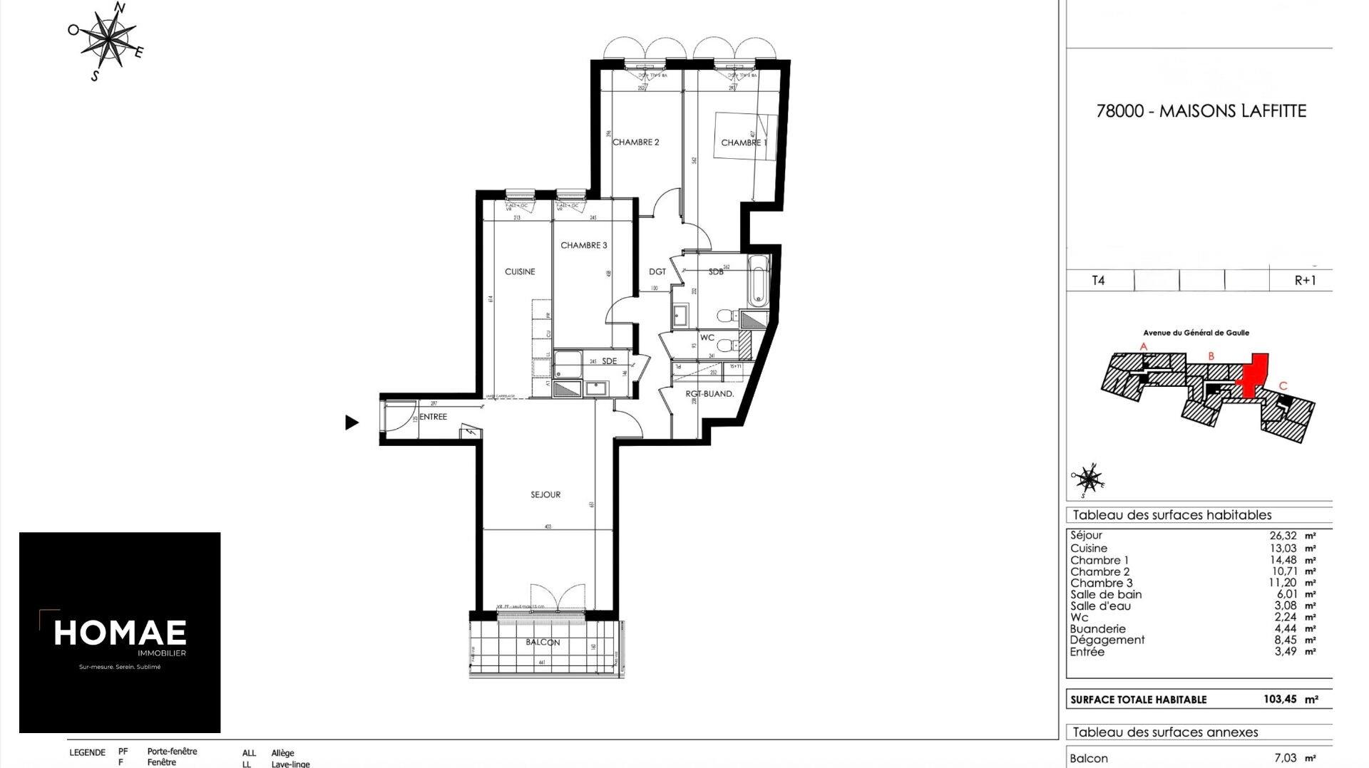 Appartement à vendre, 103m², Maisons-Laffitte